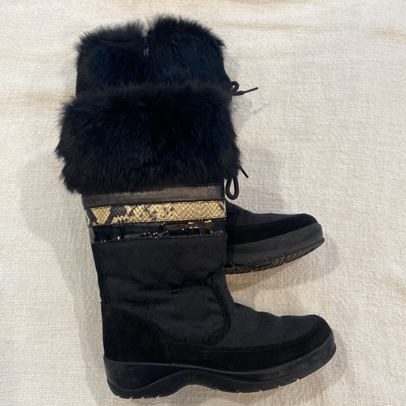 Coach Signature LORNA Winter Boots Women's size 7 - Picture 3 of 7
